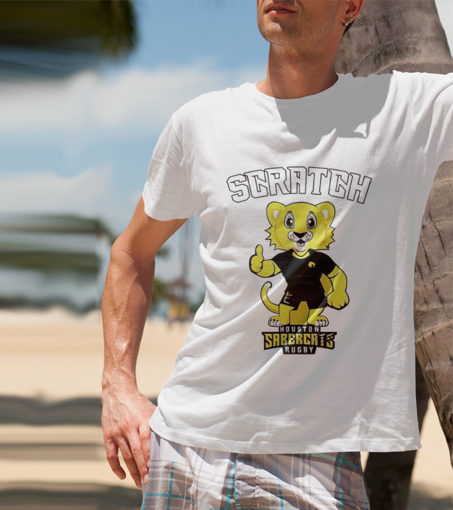Houston SaberCats Rugby Scratch Mascot T-Shirt