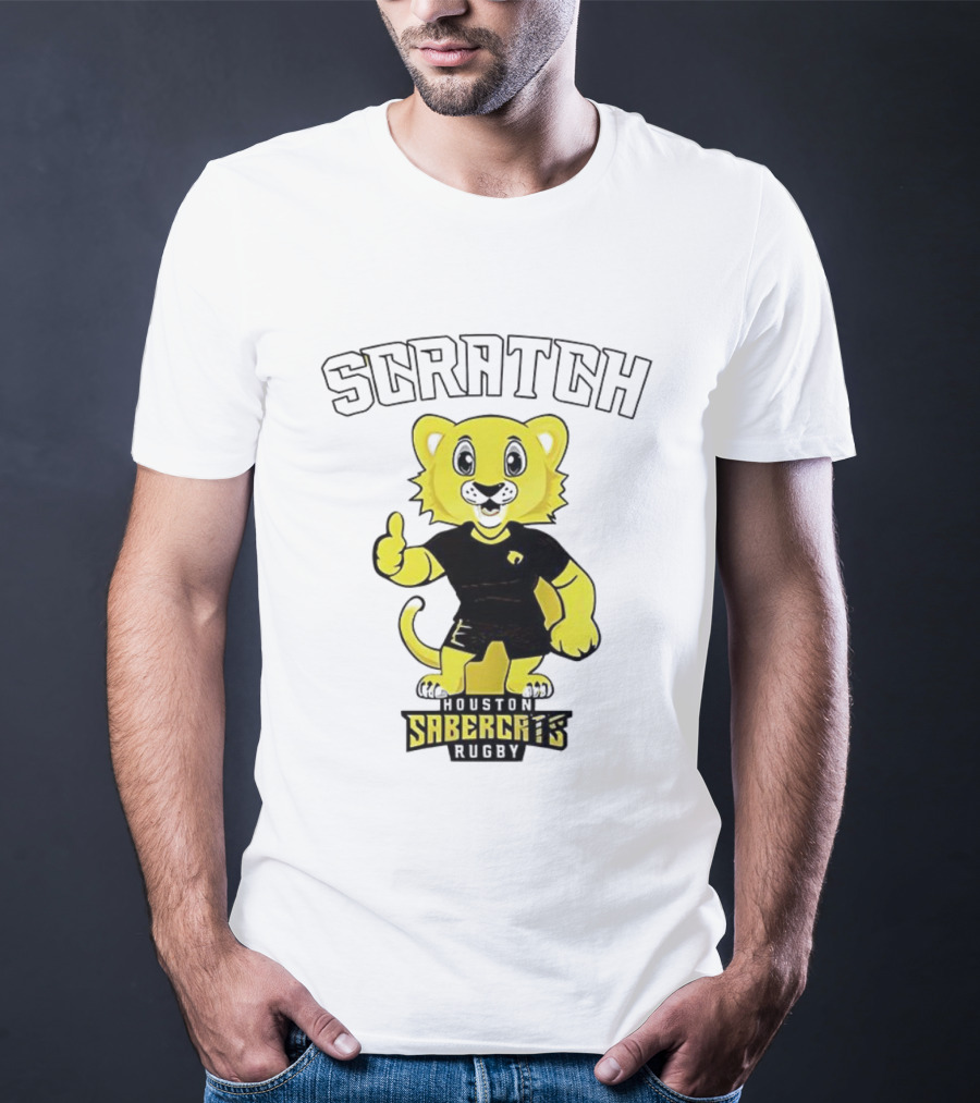 Houston SaberCats Rugby Scratch Mascot T-Shirt