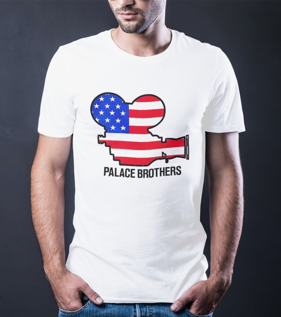 Palace Brothers American Flag Camera T-Shirt