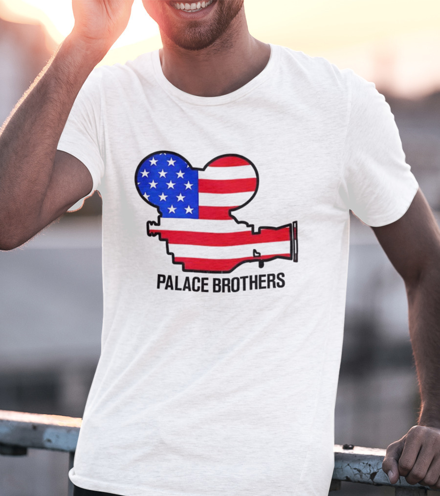 Palace Brothers American Flag Camera T-Shirt