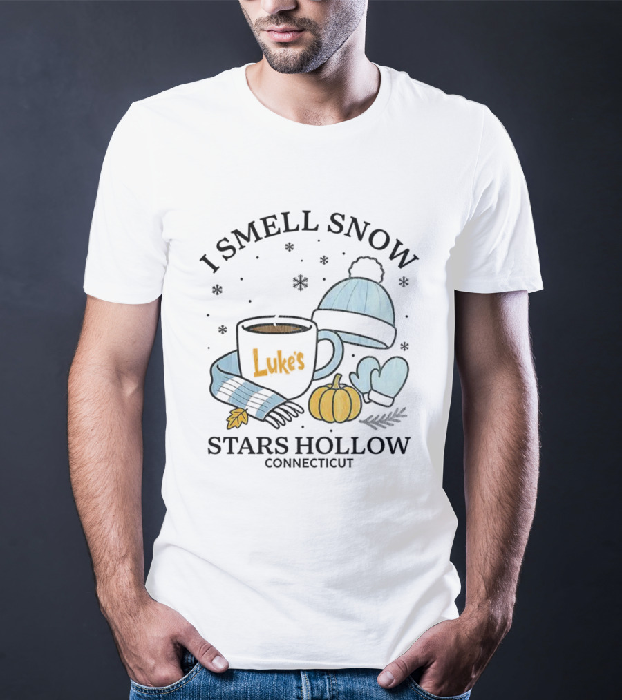 I Smell Snow Luke's Stars Hollow Connecticut Christmas Winter Cozy T-Shirt