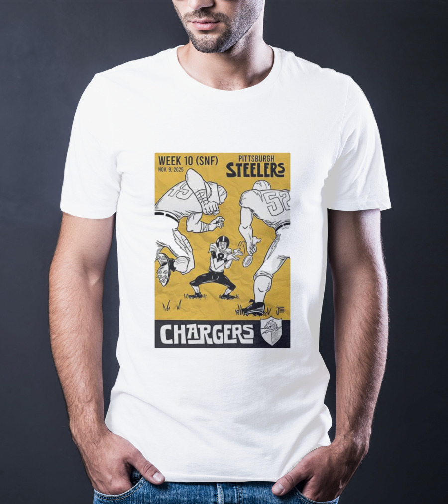Pittsburgh Steelers Vs Chargers Week 10 SNF Nov 9 2025 Comic T-Shirt