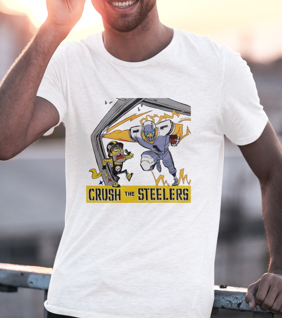 Los Angeles Chargers Vs Pittsburgh Steelers NFL 2025 Crush The Steelers T-Shirt