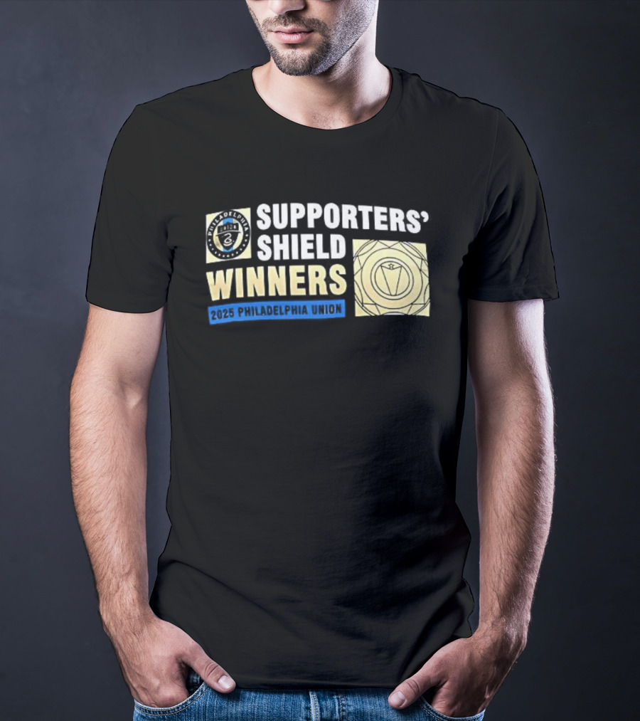 Philadelphia Union MLS 2025 Supporters’ Shield Winners Badge T-Shirt