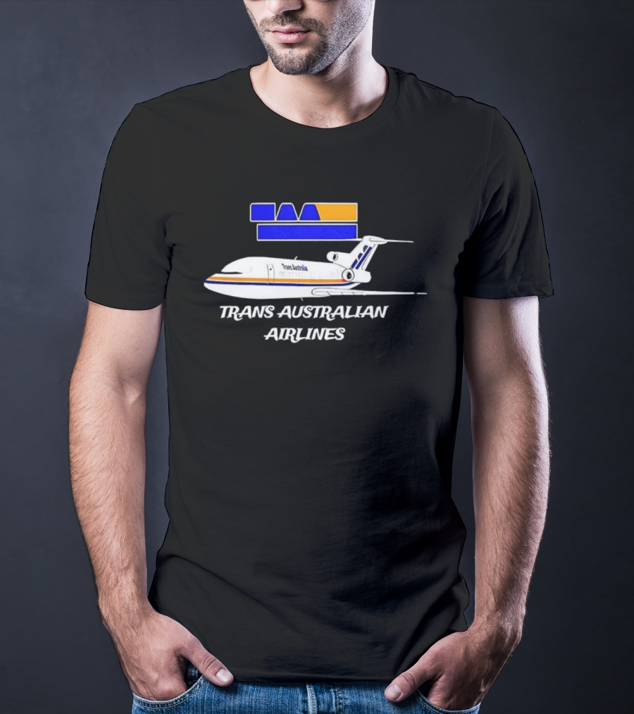 Trans Australian Airlines Classic Aviation Design Plane TAA Text Retro T-Shirt