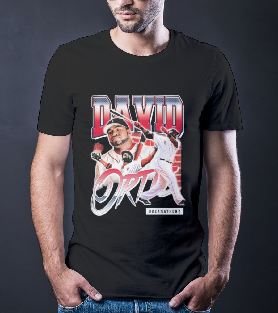 David Ortiz Big Papi Dreamathon Baseball Imagery MLB Legends T-Shirt