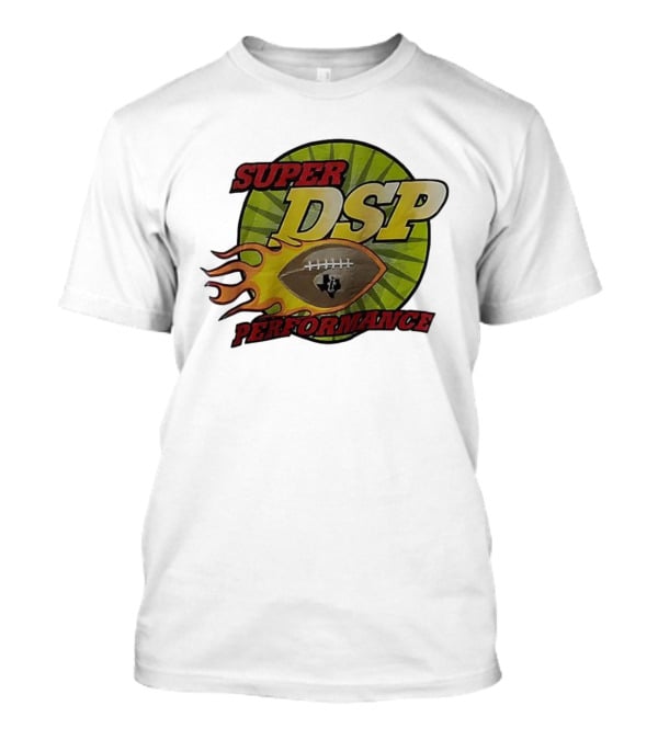 Super DSP Performance Flaming Football Graphic T-Shirt