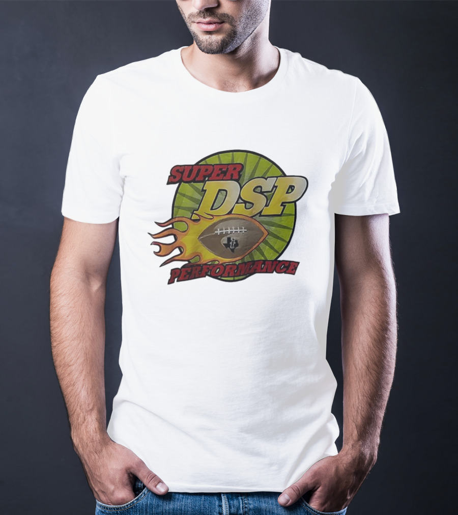 Super DSP Performance Flaming Football Graphic T-Shirt