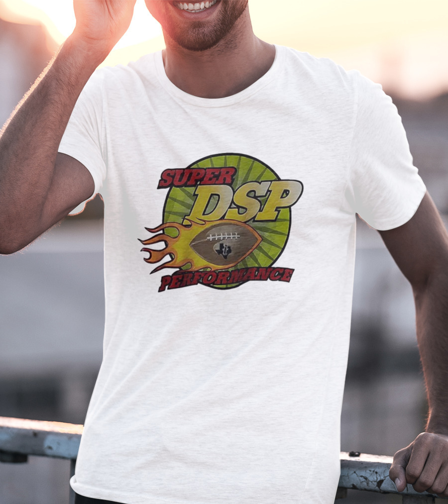 Super DSP Performance Flaming Football Graphic T-Shirt