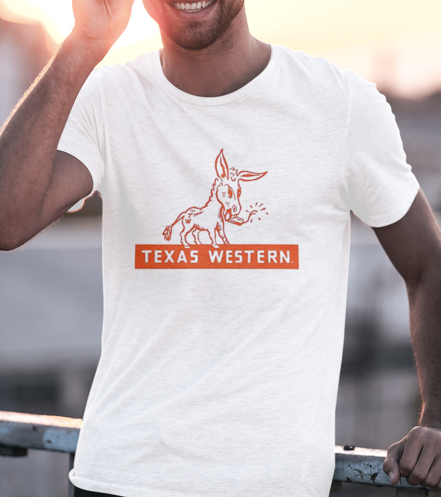 Texas Western Donkey Mascot Classic Vintage Style T-Shirt