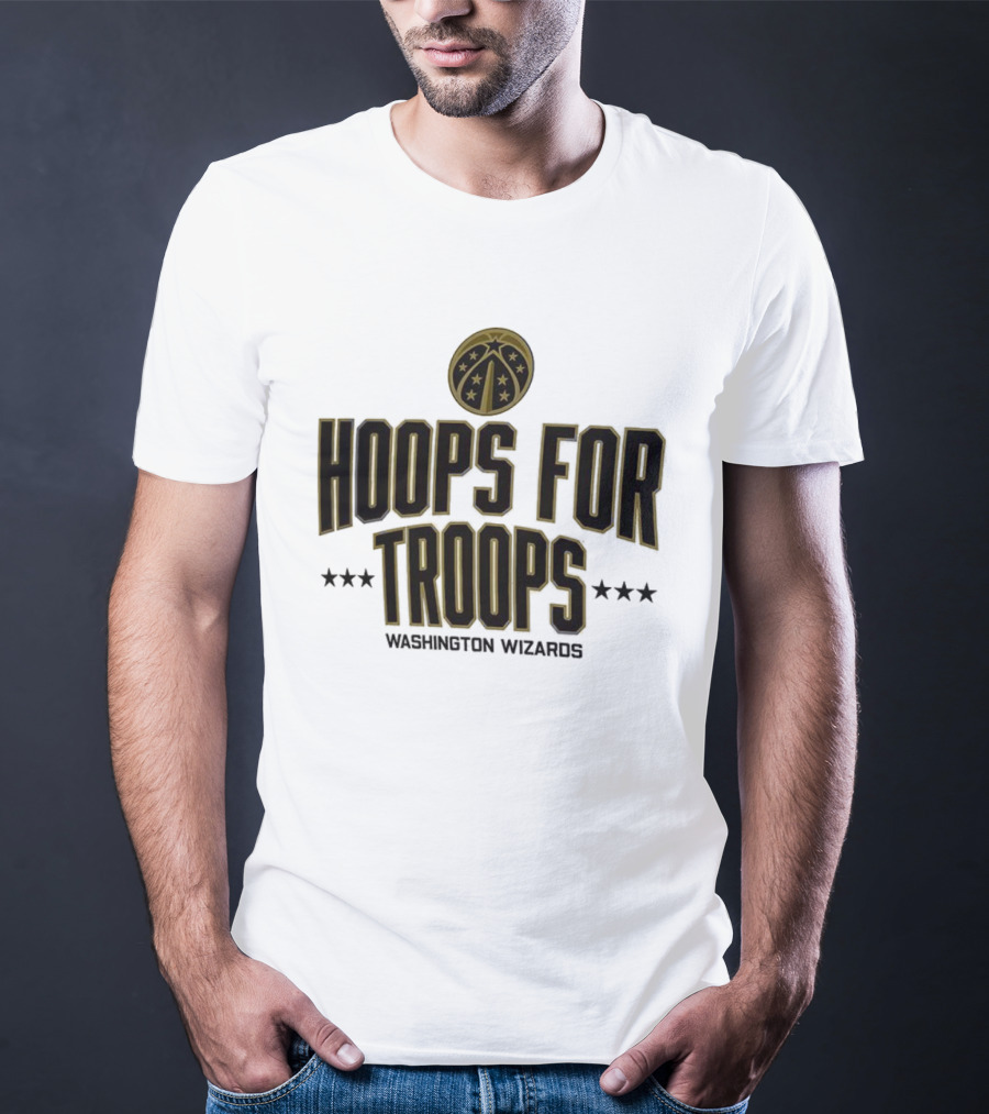 Hoops For Troops Washington Wizards Patriotic Basketball Campaign T-Shirt
