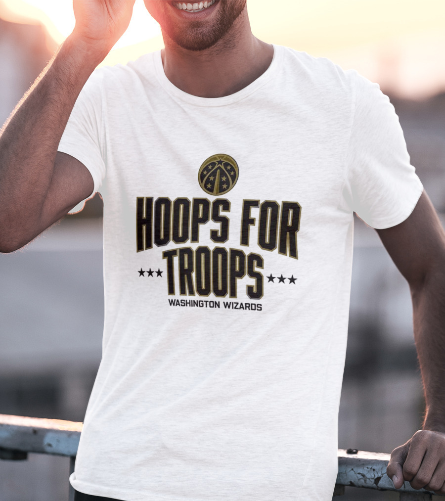 Hoops For Troops Washington Wizards Patriotic Basketball Campaign T-Shirt