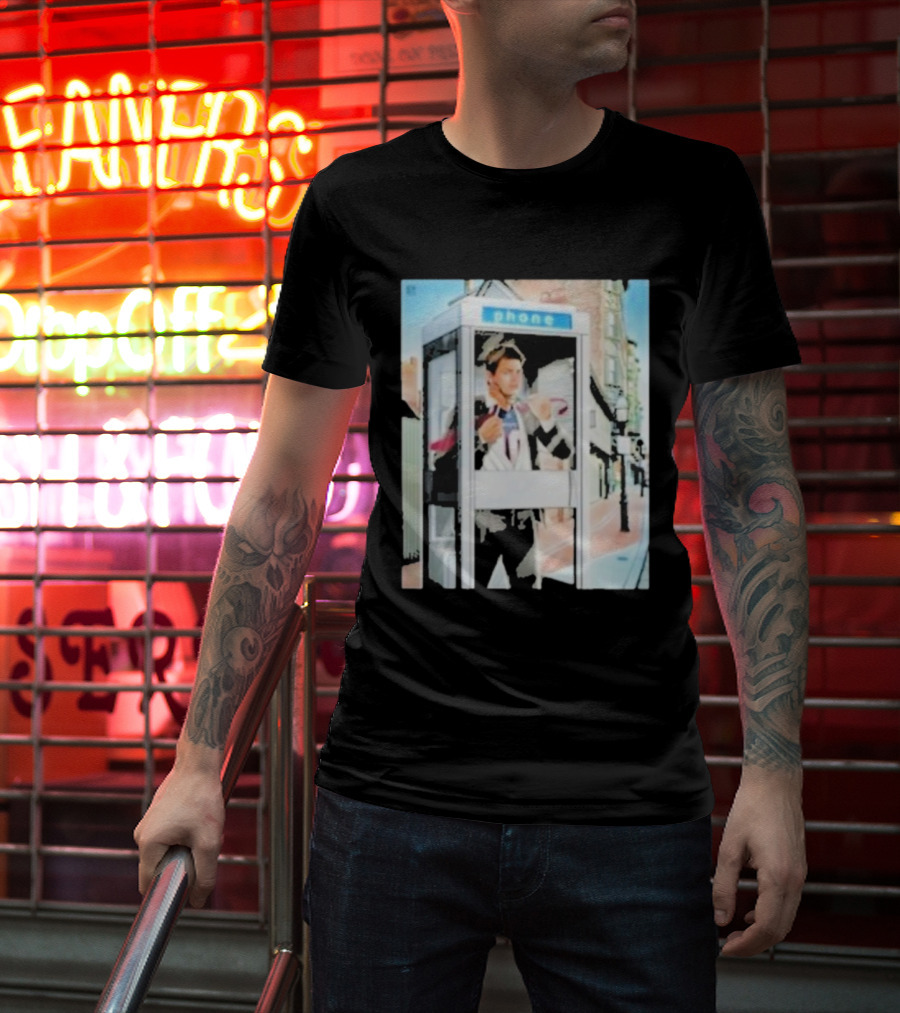 Drake Maye New England Patriots Phone Booth T-Shirt