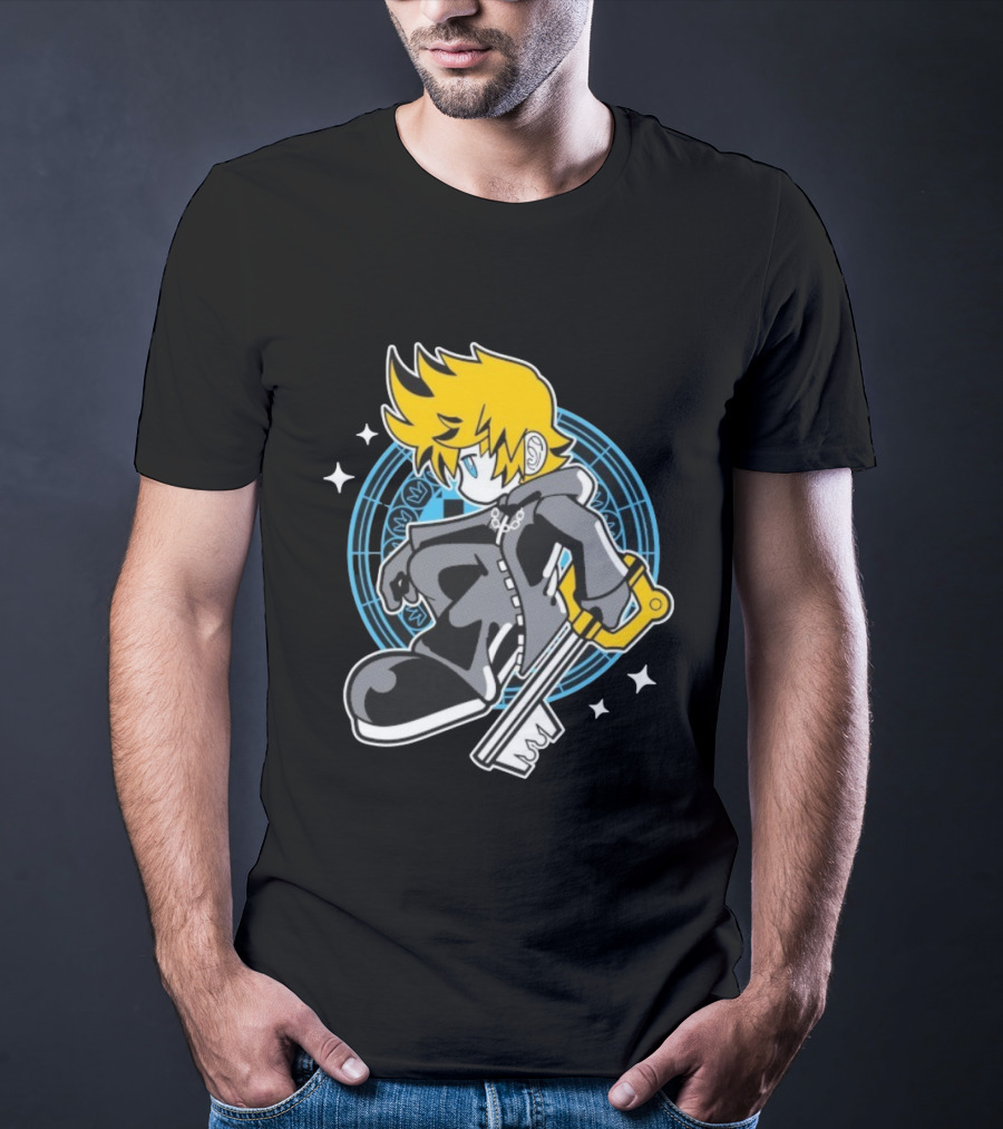 Goblin Tengu Just Another Nobody Key Wielder Blue Background T-Shirt