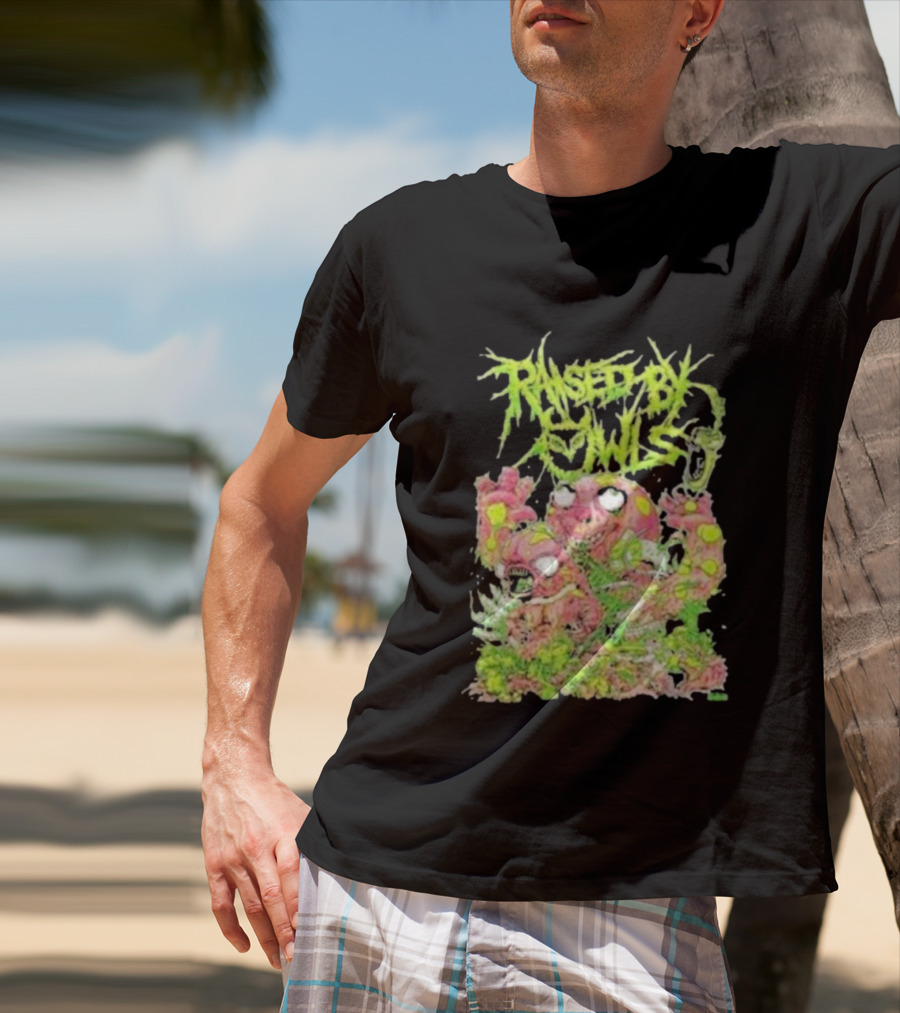 Transfusion Owls Neon Gore Monster Brutal Horror Metal T-Shirt