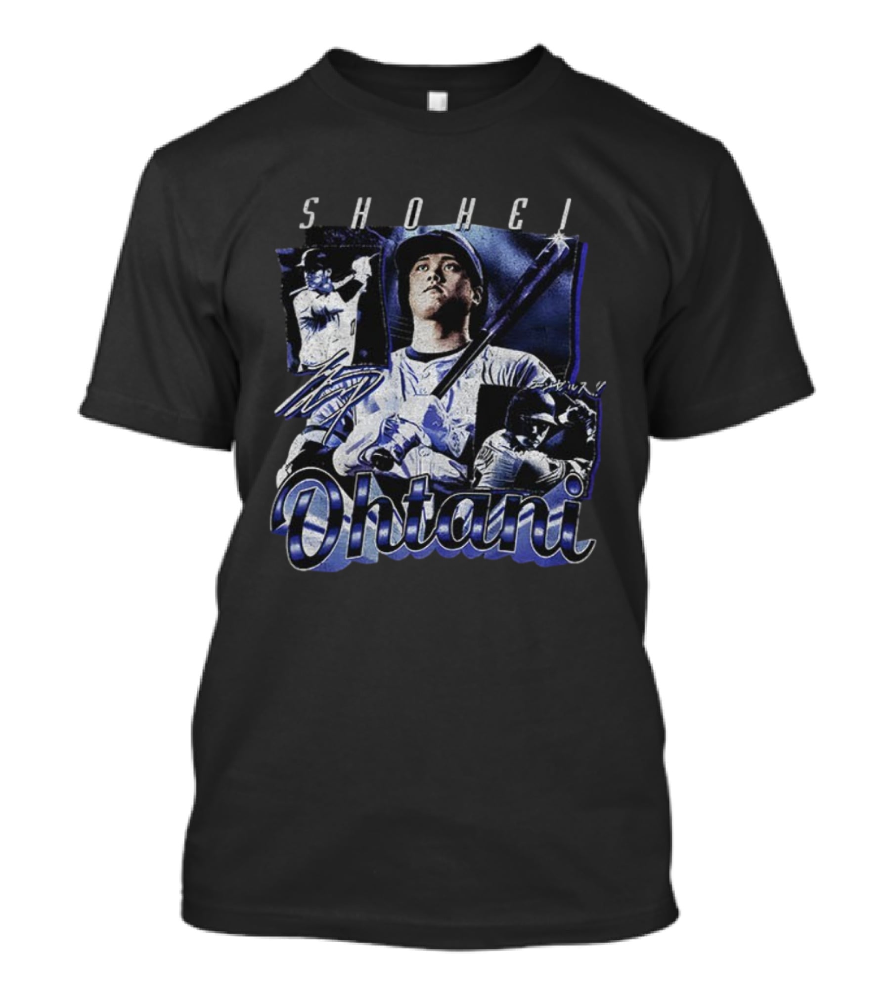 Shohei Ohtani Baseball Signature Los Angeles Dodgers Overall Print T-Shirt