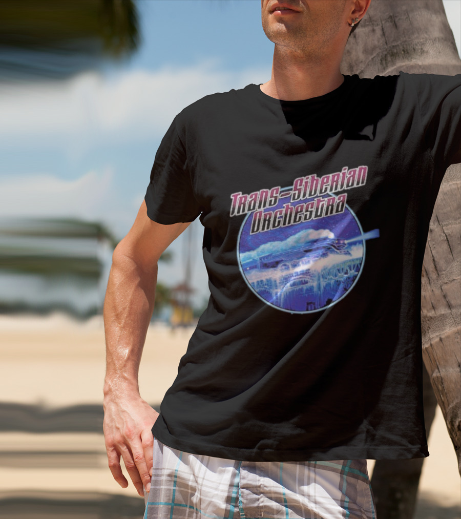 Trans-Siberian Orchestra Winter Train Scene Circle T-Shirt