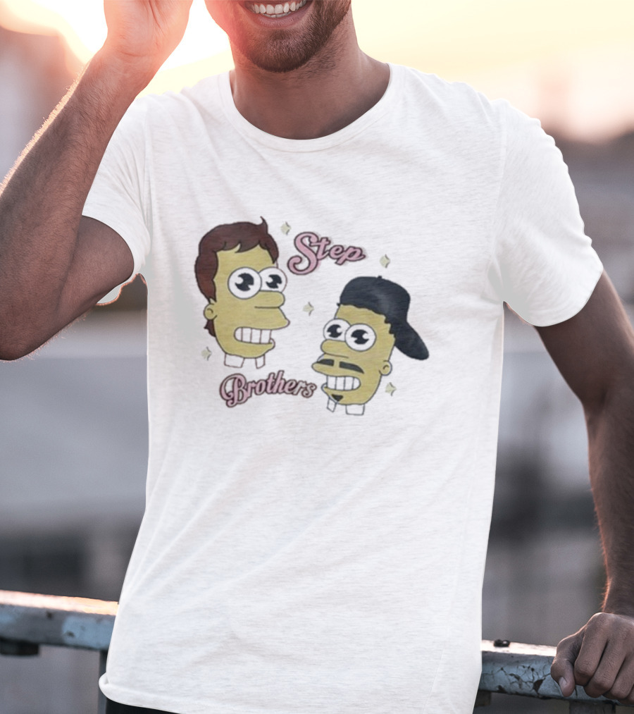 Julian And Logan Step Brothers Christmas Simpsons Style T-Shirt