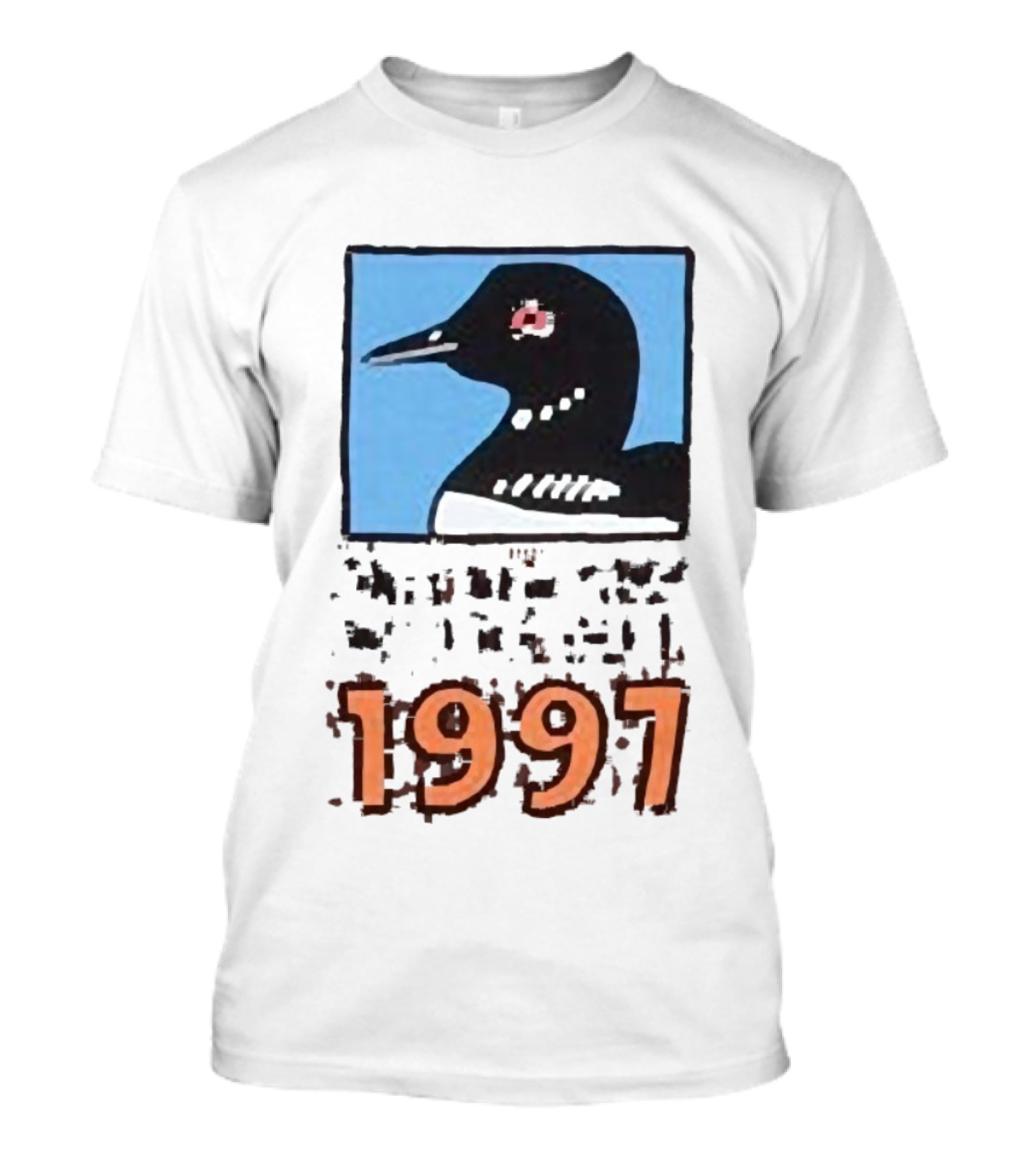 Only New York Wildlife Dept 1997 Loon Wildlife Iconic Bird Emblem T-Shirt