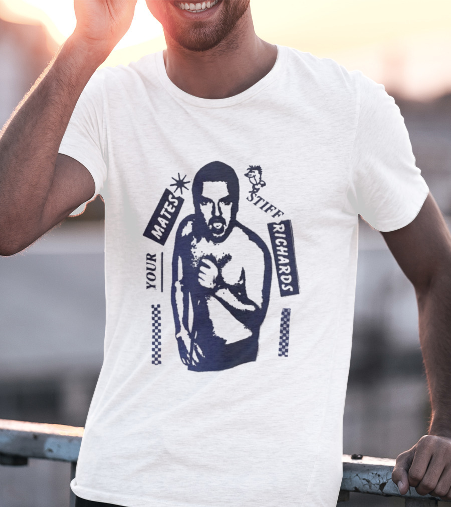 Stiff Richards Your Mates Star Portrait Monochrome T-Shirt