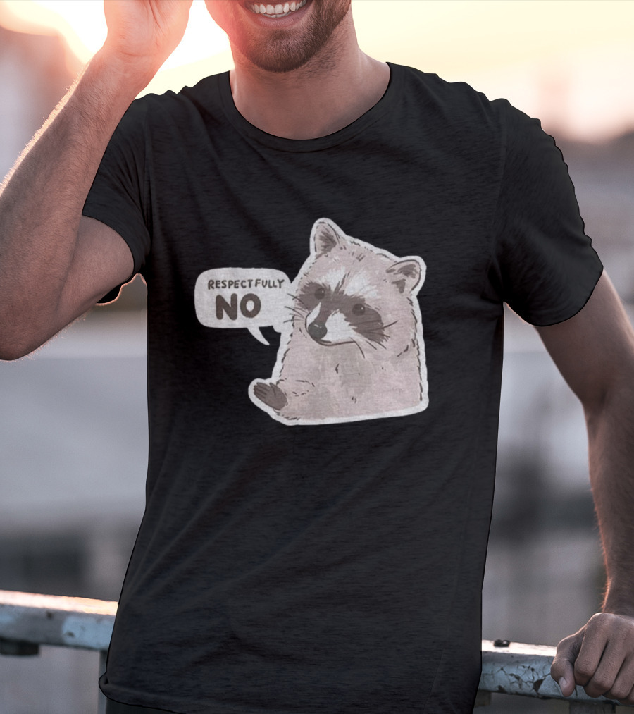 Respectfully No Funny Raccoon Vintage T-Shirt