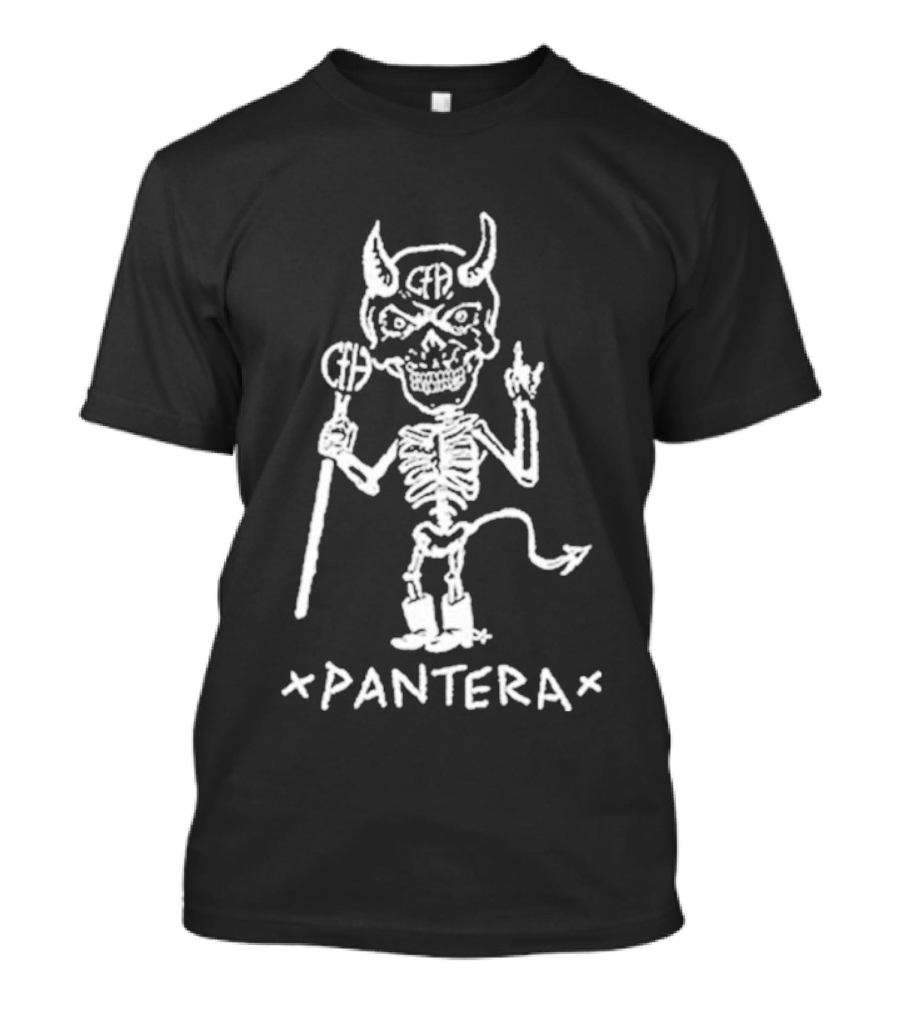Pantera Demon Skeleton Music Band Drawing T-Shirt