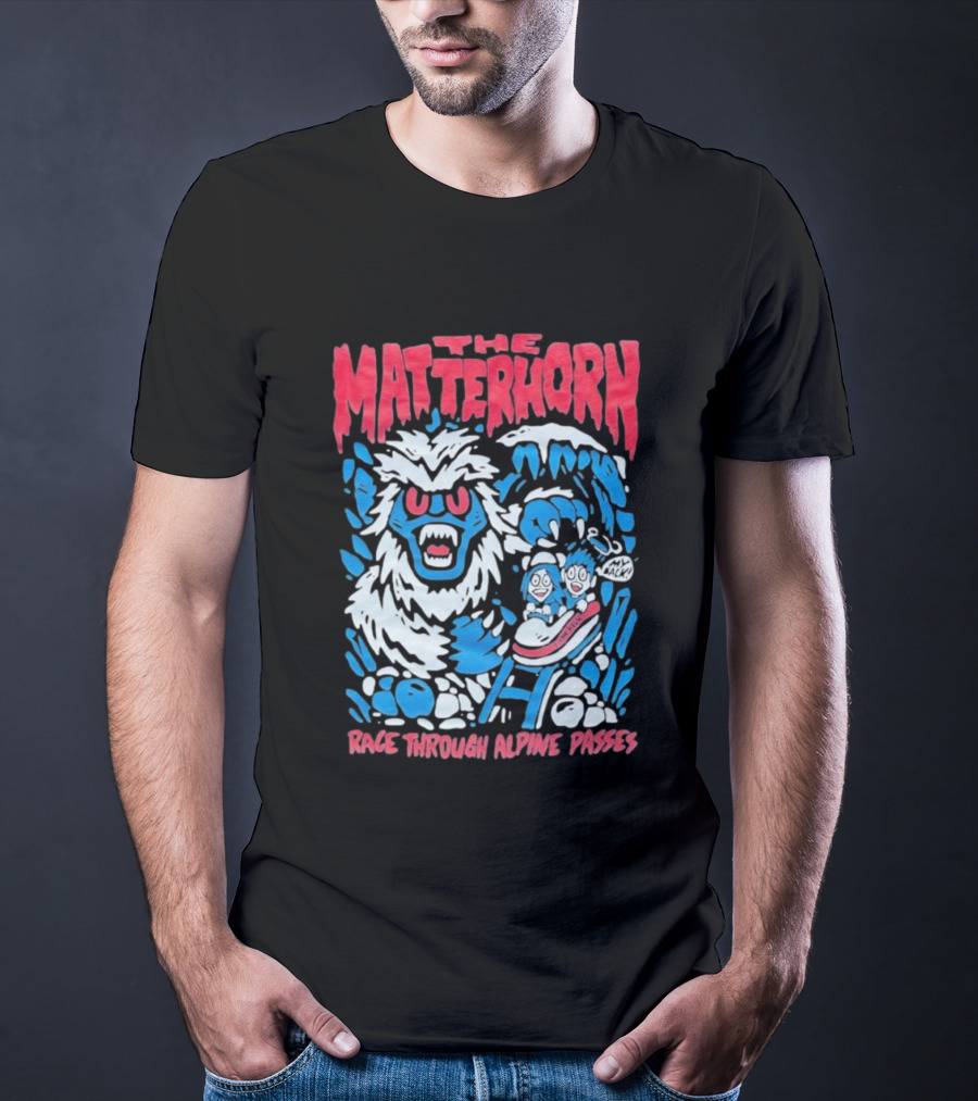 The Matterhorn Yeti Adventure Race Through Alpine Passes T-Shirt