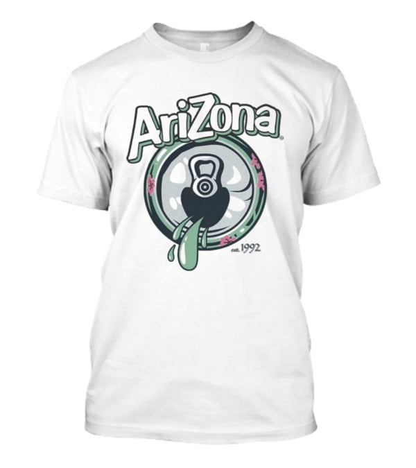 AriZona Tea Drip Since 1992 Flower Can Design T-Shirt