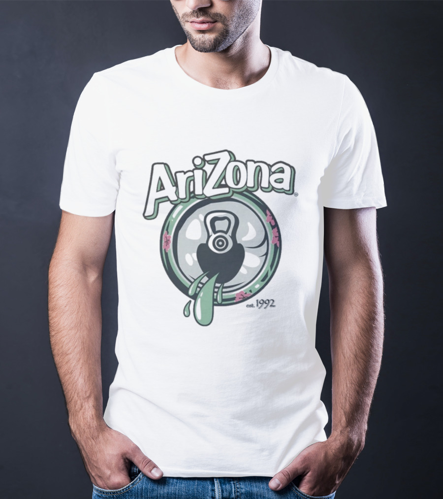 AriZona Tea Drip Since 1992 Flower Can Design T-Shirt