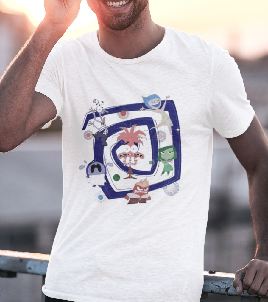 Inside Out 2 Joy Sadness Disgust Anger Fear Spiral Emotions T-Shirt