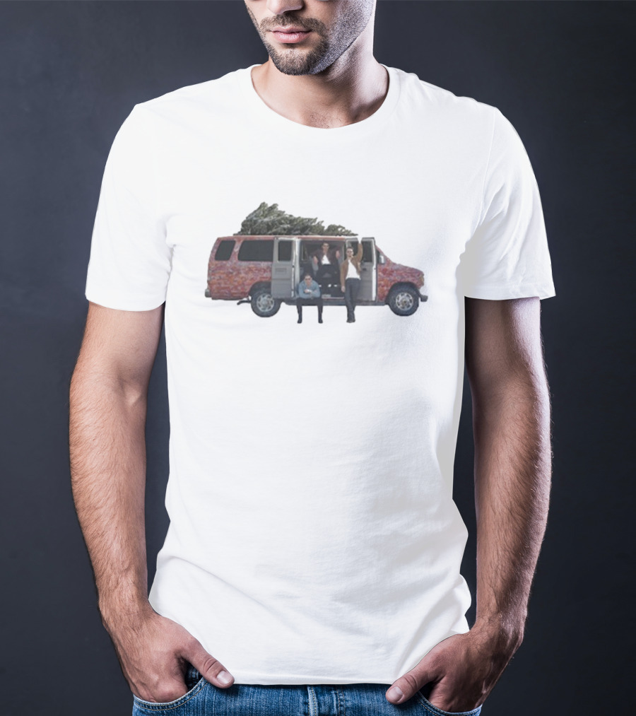Jonas Brothers Christmas Road Trip Van With Tree T-Shirt