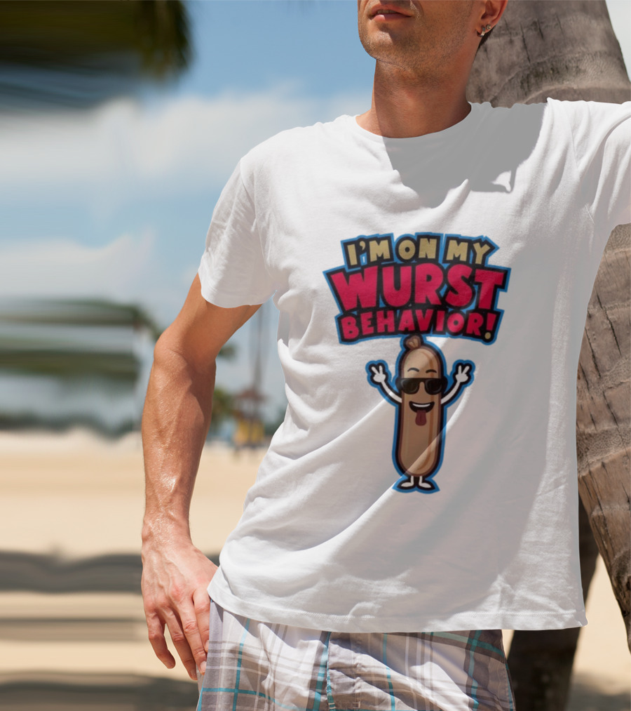 Jonas Brothers I'm On My Wurst Behavior Sausage Sunglasses Fun T-Shirt