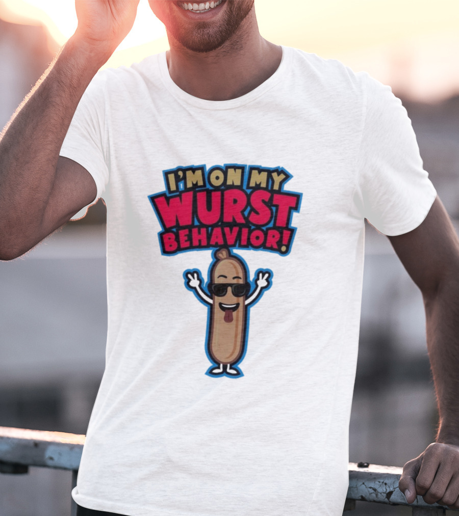 Jonas Brothers I'm On My Wurst Behavior Sausage Sunglasses Fun T-Shirt