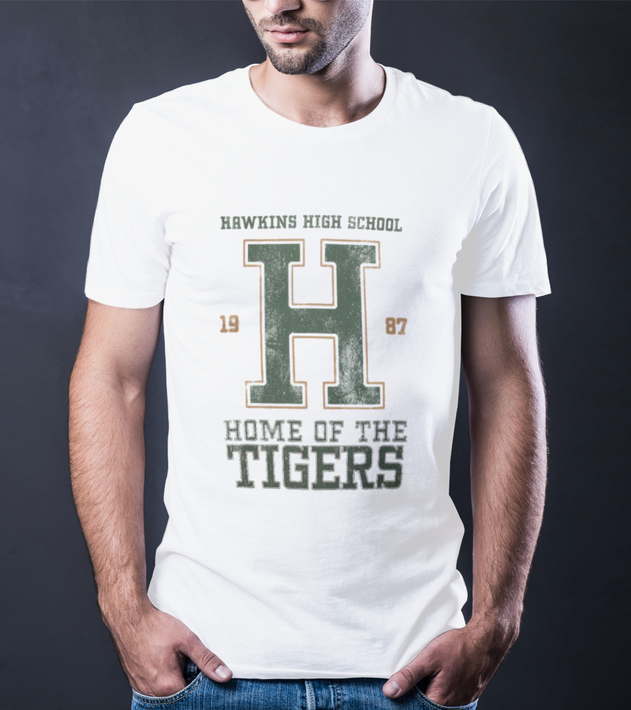 Hawkins High School Home Of The Tigers 1987 Stranger Things T-Shirt