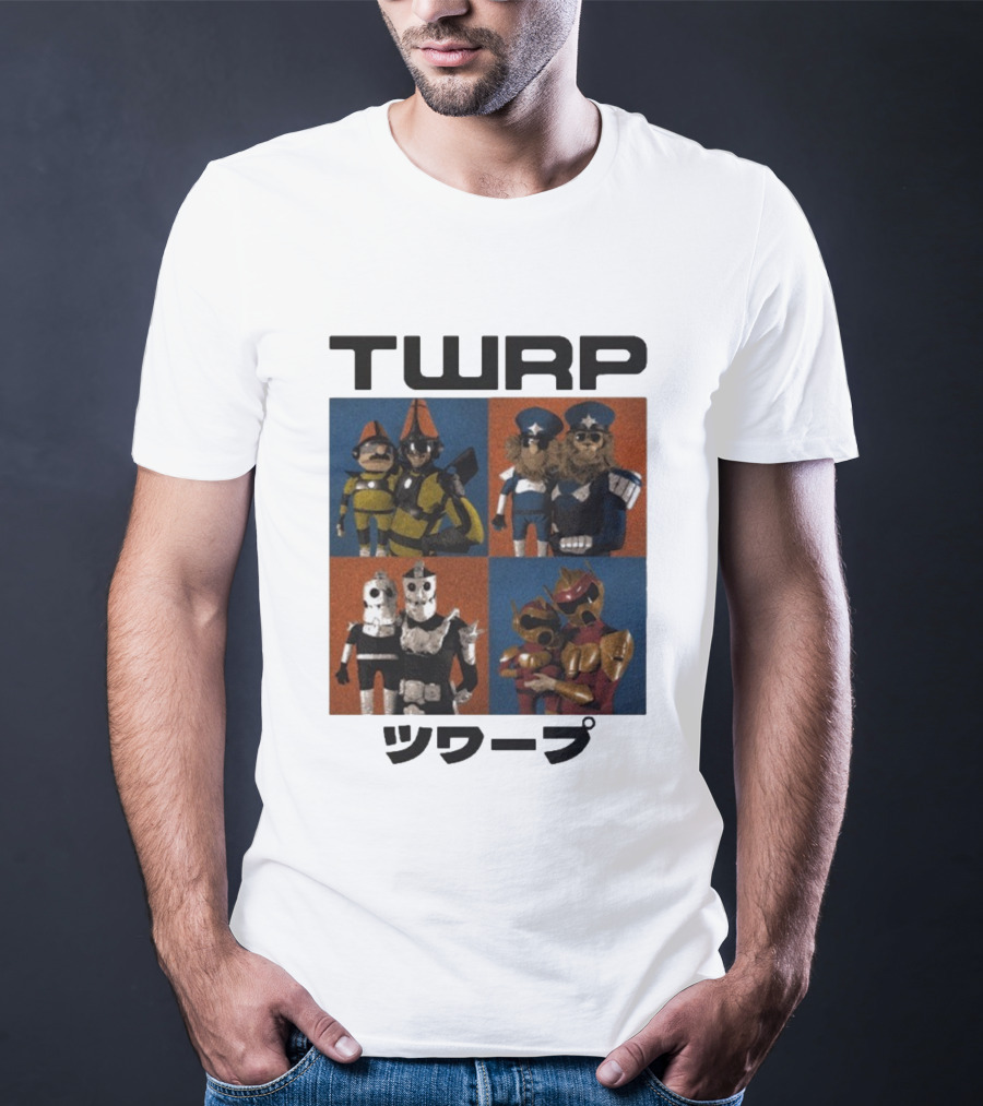 TWRP Puppet Group Characters Japanese Text T-Shirt