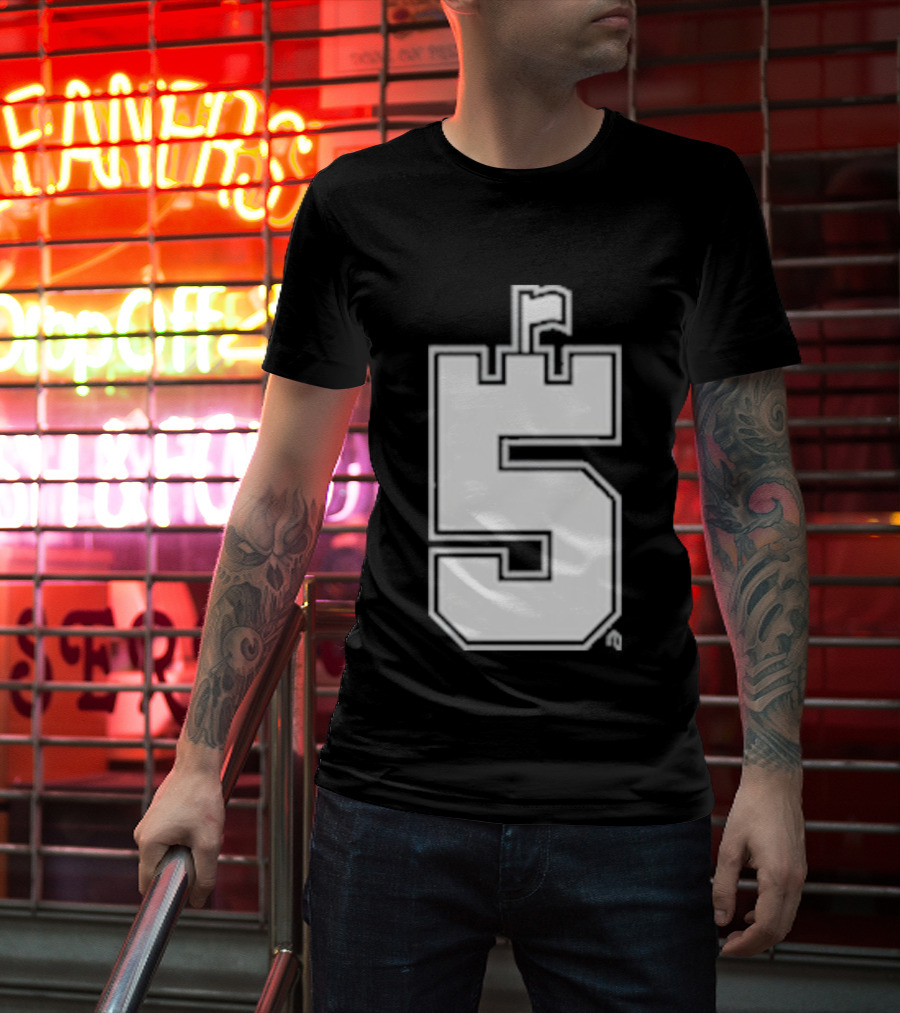 CA5TLE Number 5 Emblem With Flag Quadrant T-Shirt