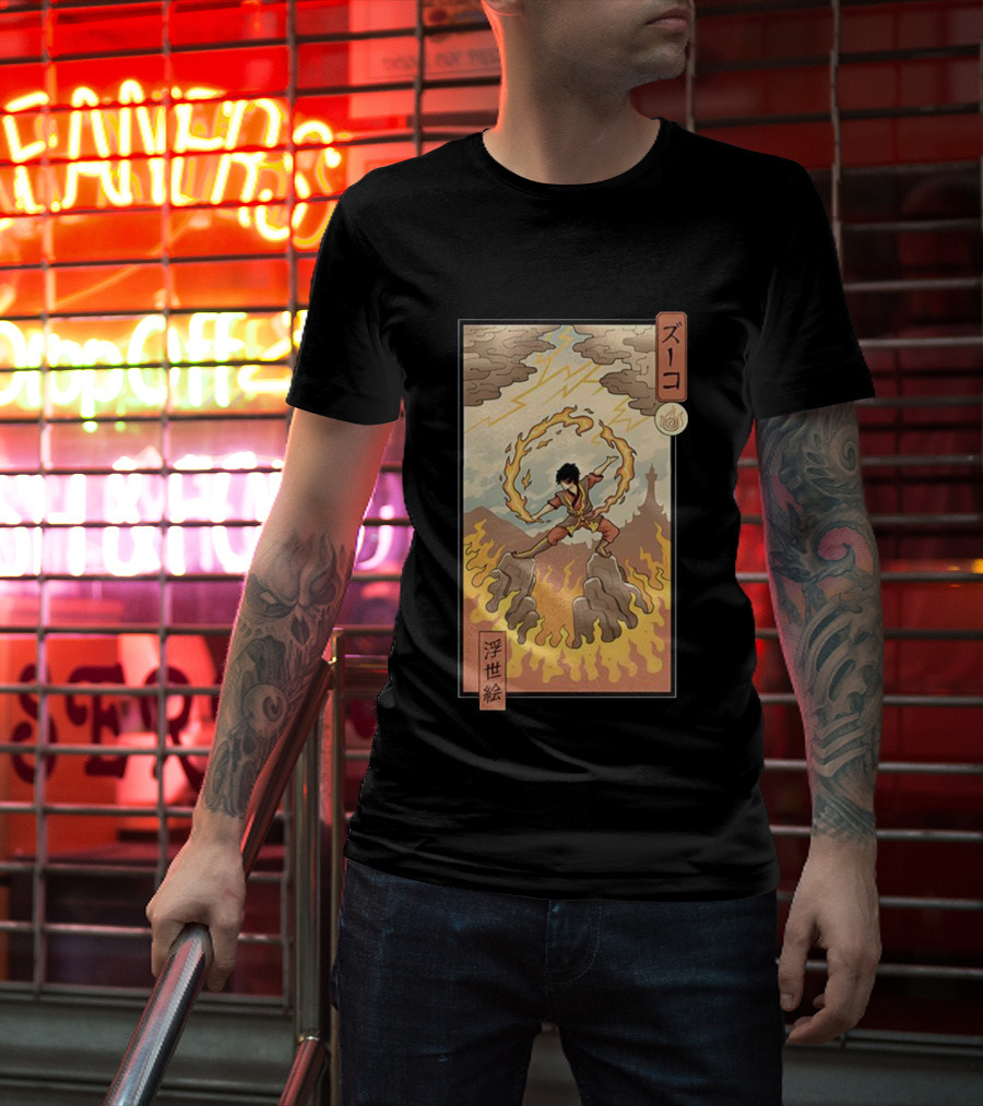 Zuko Firebending Ukiyo-e Avatar The Last Airbender Japanese Aesthetic T-Shirt