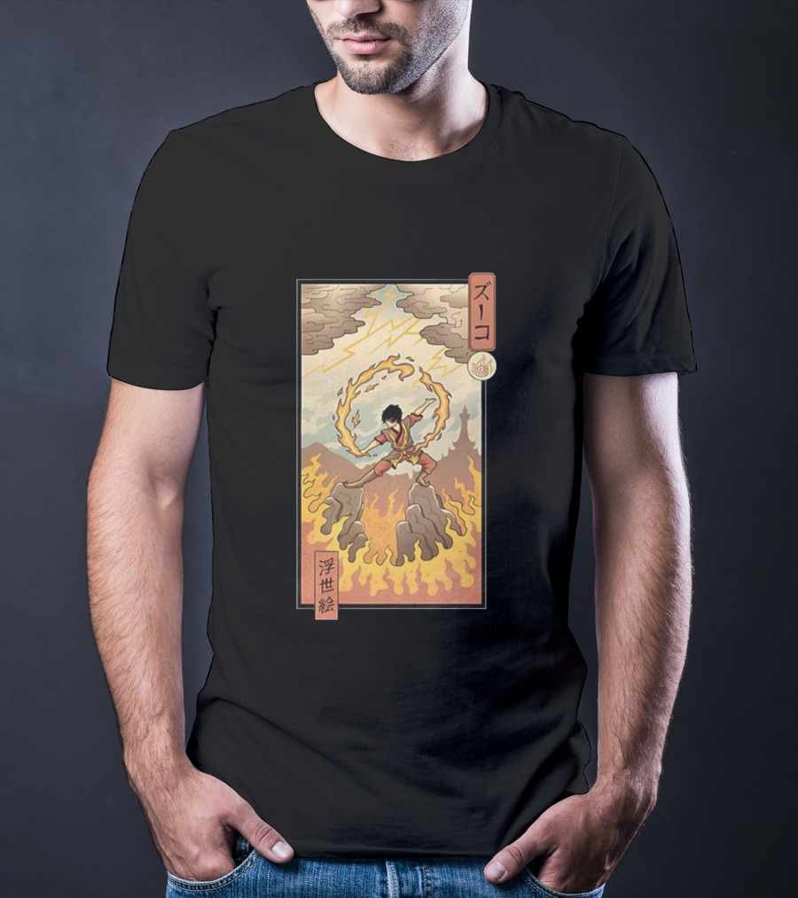 Zuko Firebending Ukiyo-e Avatar The Last Airbender Japanese Aesthetic T-Shirt