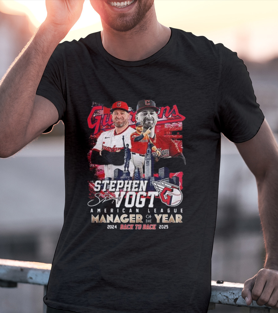 Guardians Stephen Vogt Back To Back American League Manager Of The Year 2024 2025 T-Shirt