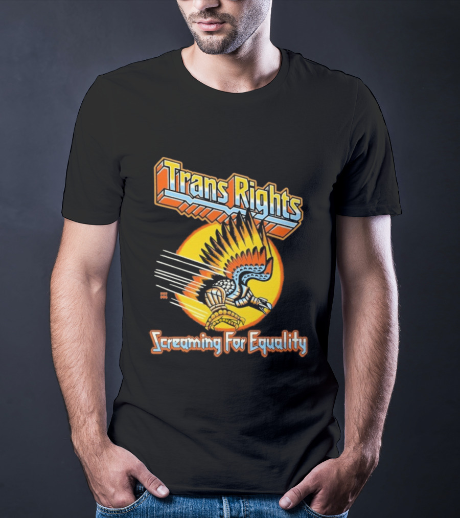 Trans Rights Screaming For Equality Phoenix Wings Empowerment T-Shirt