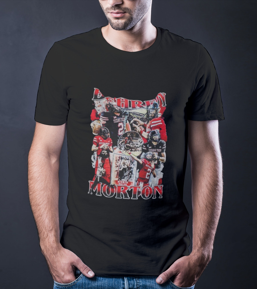 Behren Morton Texas Tech Red Raiders Football Player Collage T-Shirt