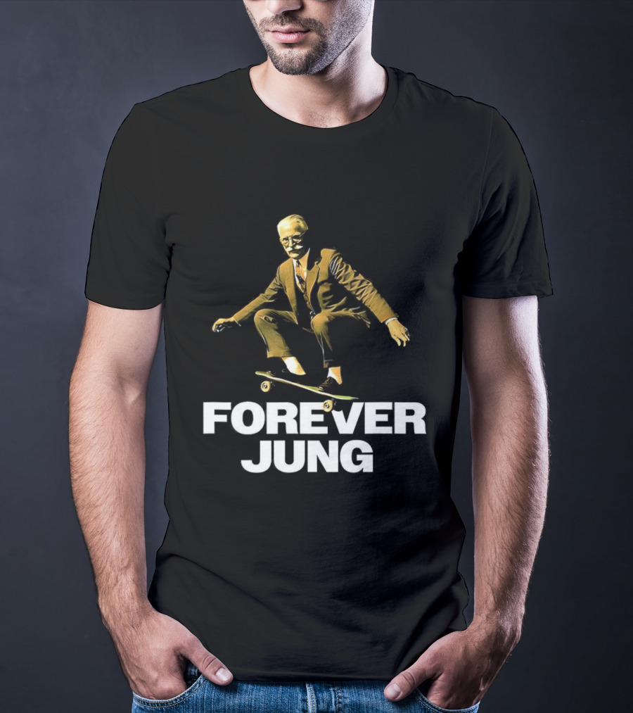 Forever Jung Skateboarding Carl Jung Psychoanalytic Theme T-Shirt