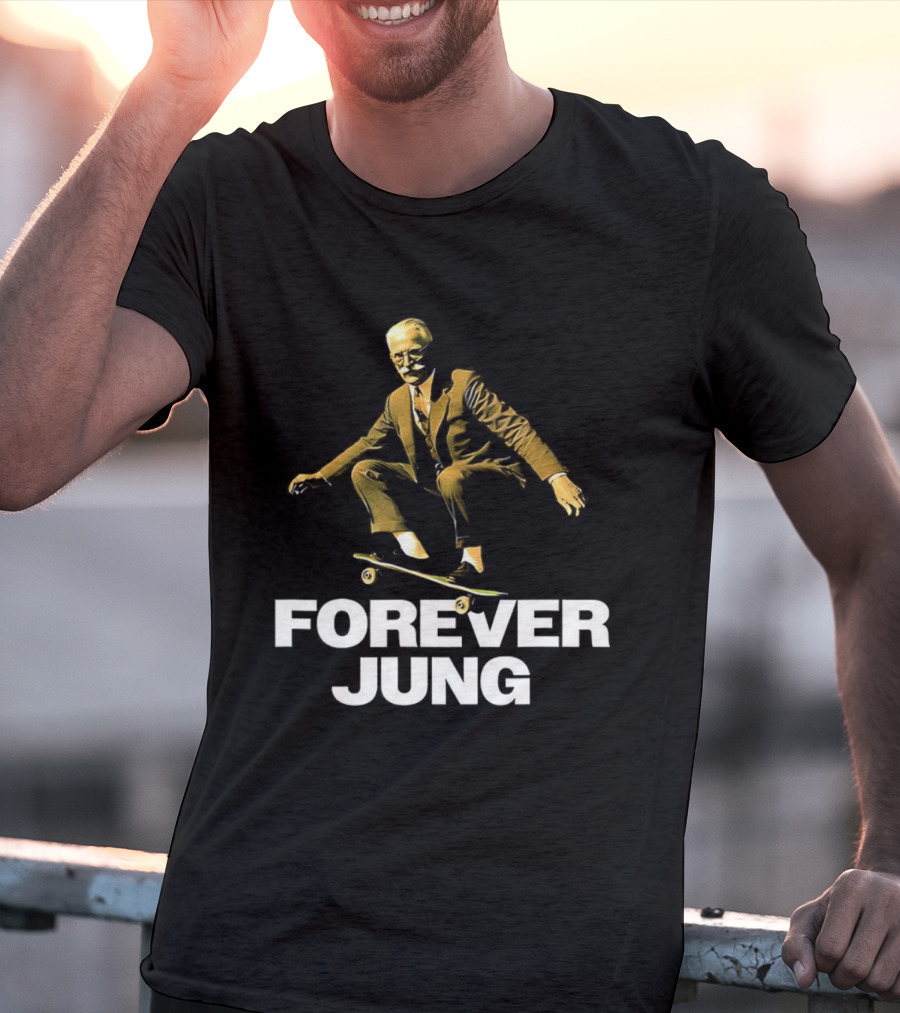 Forever Jung Skateboarding Carl Jung Psychoanalytic Theme T-Shirt