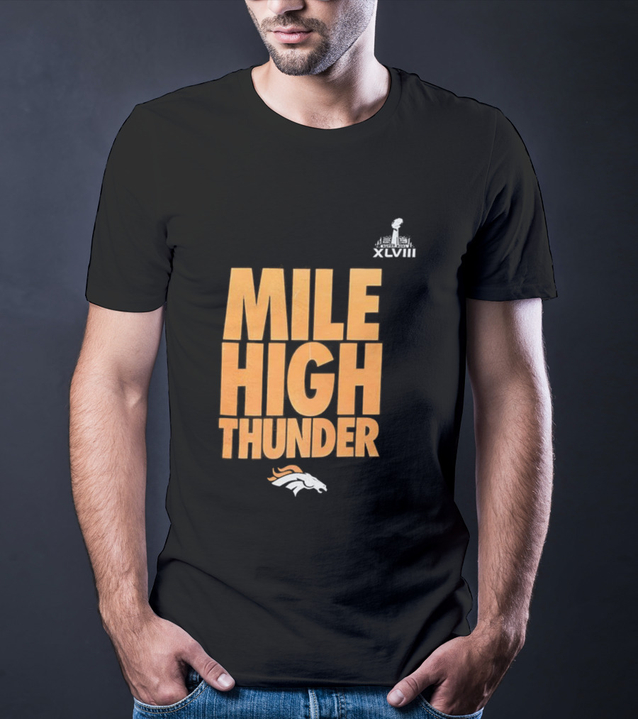 Denver Broncos Mile High Thunder Football Team Apparel T-Shirt