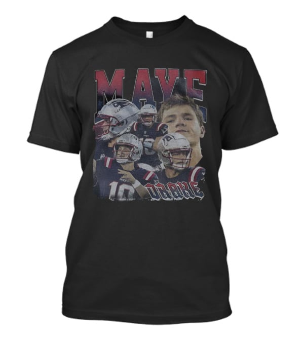 Drake Maye New England Patriots NFL Football 2025 Players Collage T-Shirt