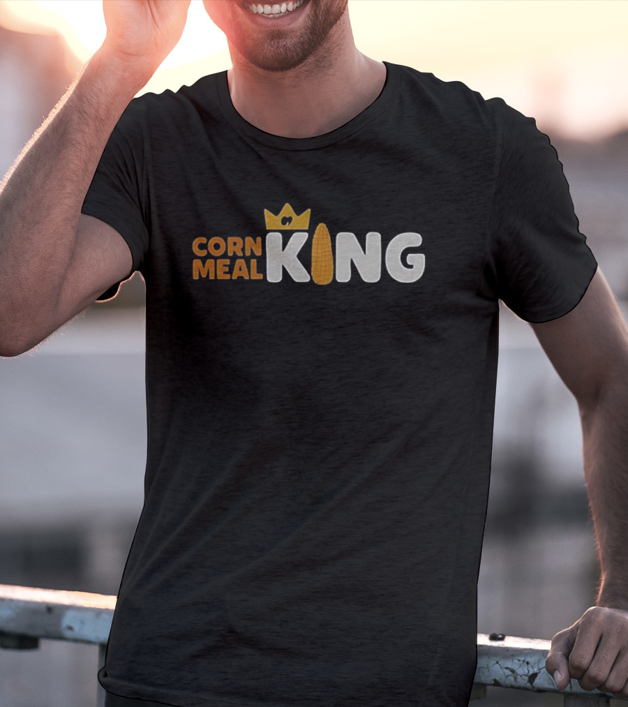 Corn Meal King Corn Icon Crown Logo G9 Text Graphic T-Shirt