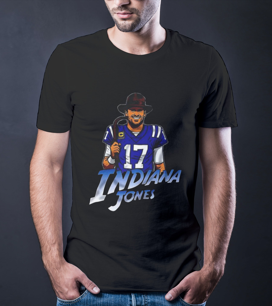 Indiana Jones Indianapolis Colts Football Number 17 Jersey Mashup T-Shirt