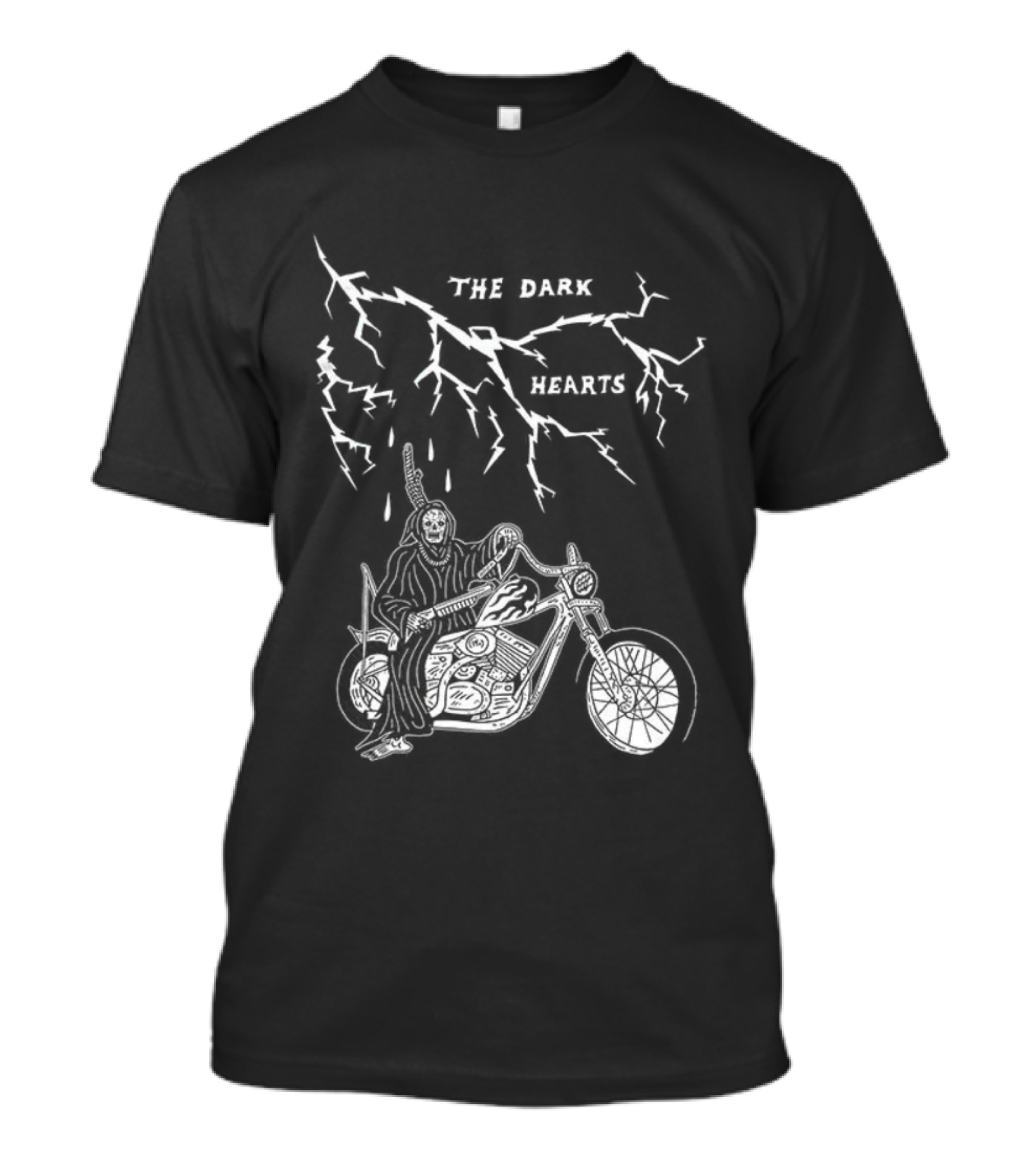 The Dark Hearts Motorcycle Lightning Death Rider T-Shirt