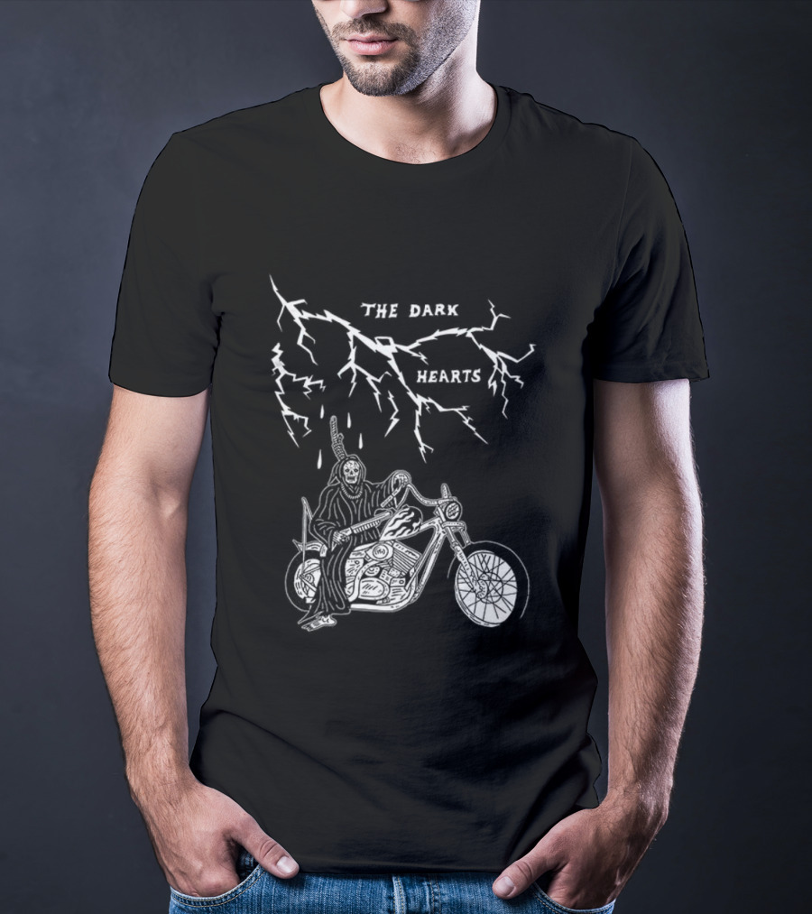 The Dark Hearts Motorcycle Lightning Death Rider T-Shirt