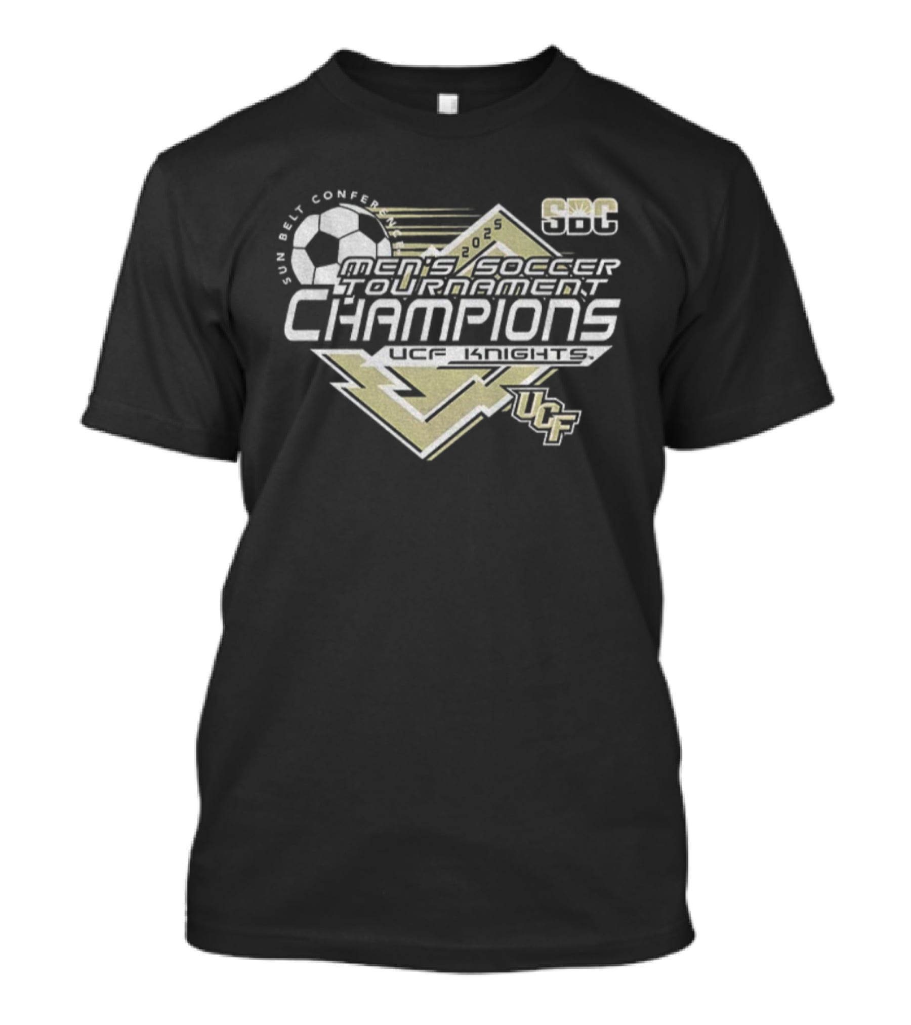 Sun Belt Conference Men’s Soccer Tournament Champions UCF Knights 2025 T-Shirt